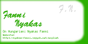 fanni nyakas business card